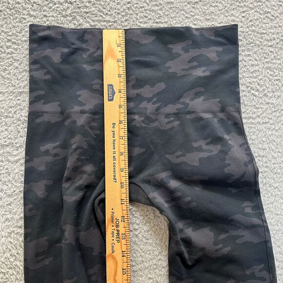 Spanx Leggings Womens Large Black Green Camo Look At Me Now Seamless High Waist - Picture 4 of 11